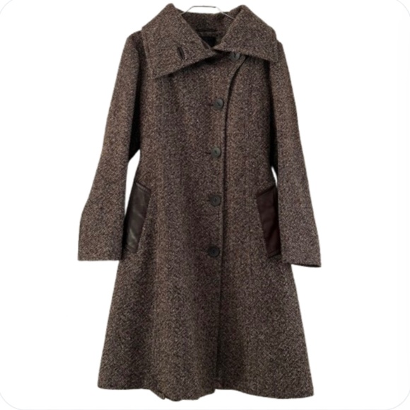 Mackage Brown Pea Coat - Picture 1 of 16